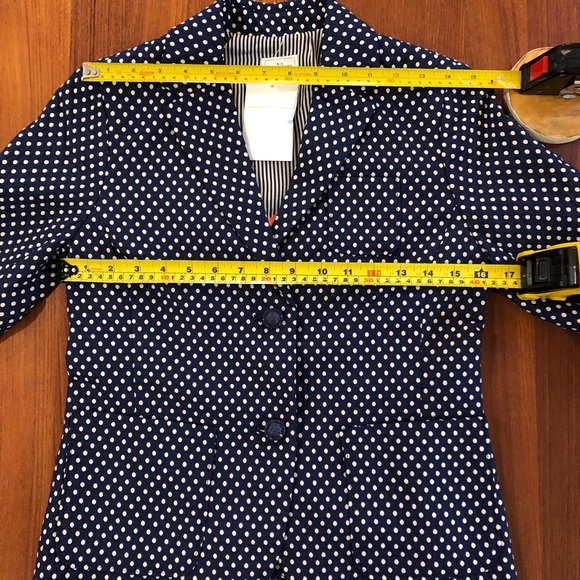 Brand new GAP royal blue Academy blazer in polka dot, US 0, fits XS - Picture 7 of 7